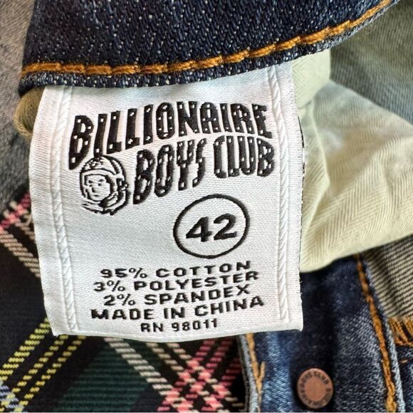 New Billionaire Boys Club 42x33 Slim BB Clubhouse Stretch Button‎ Fly Jeans - Picture 12 of 15